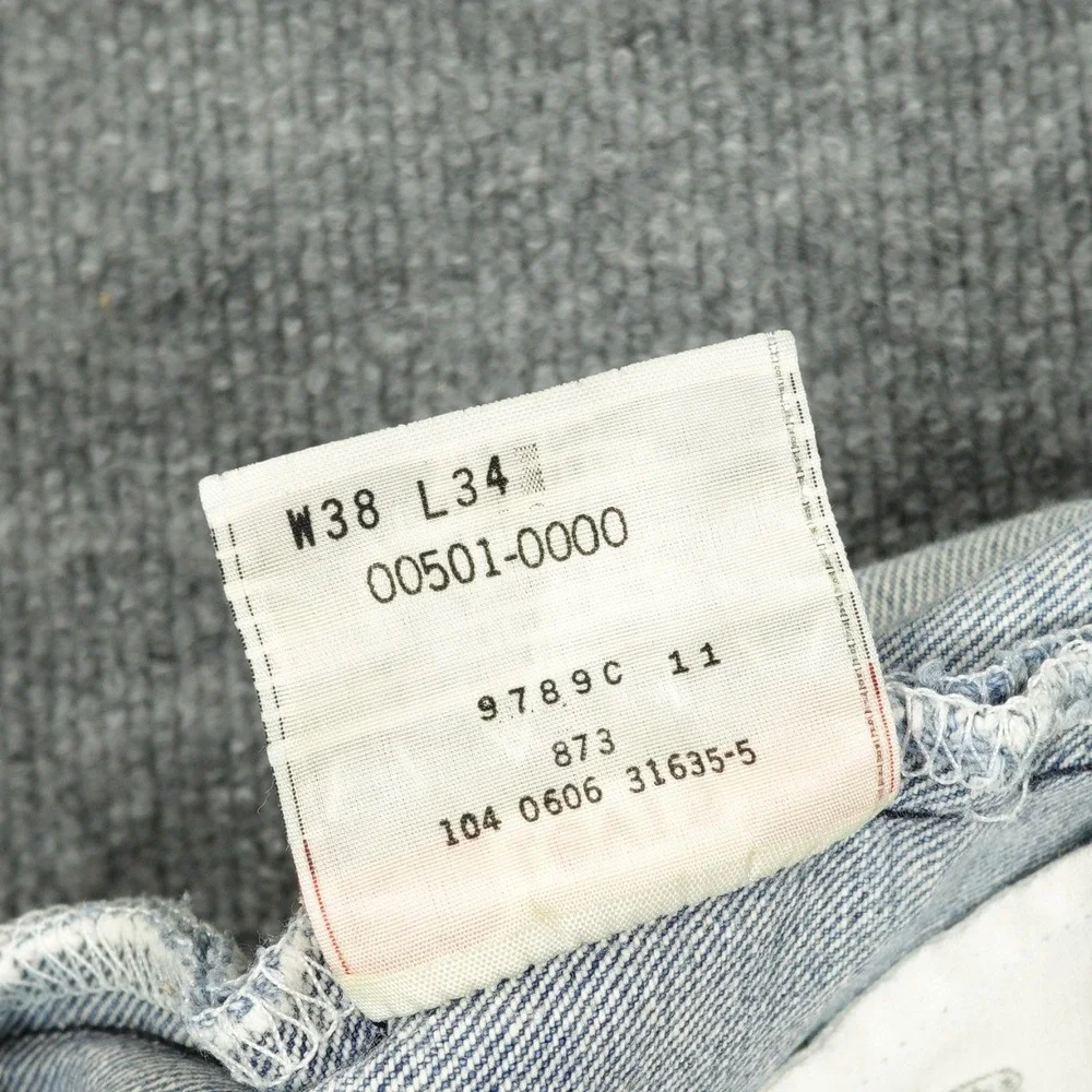 Vintage‎ Levis 501 XX Jeans Men 36x32 Blue Straight Button Fly Classic